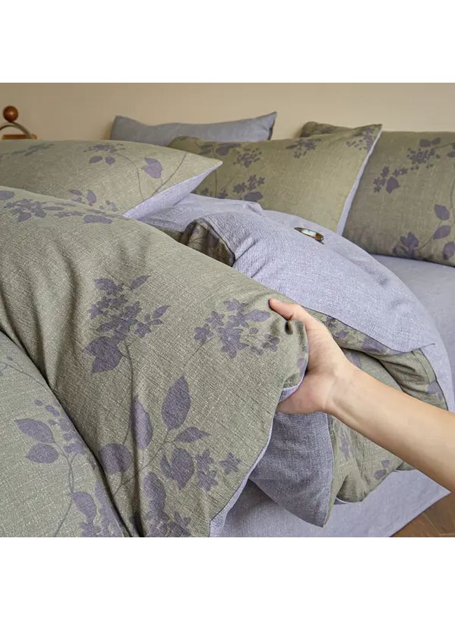 Chunye Linen Duvet Cover 78 74x90 55 Inches Vintage Floral Pattern Zipper Closure Machine Washable - Image 5